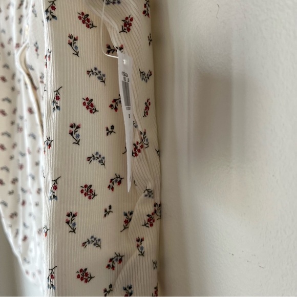 Old Navy Floral Button Front Ribbed Scoop Neck Tee 2X NWT Cottagecore Stretch - Picture 4 of 15